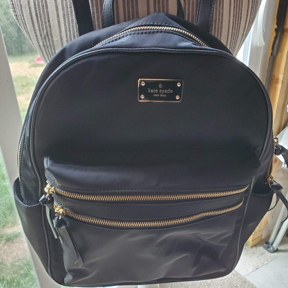 Kate Spade Black Nylon Backpack